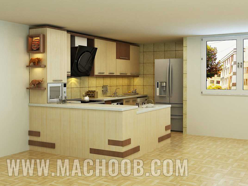 طرح مدرن برای کابینت آشپزخانه