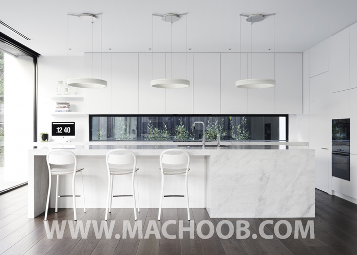 کابینت مدرن سفید برای آشپزخانه